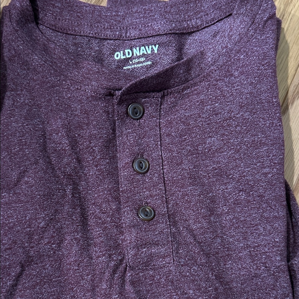 Old Navy Boy’s Maroon Henley Shirt
